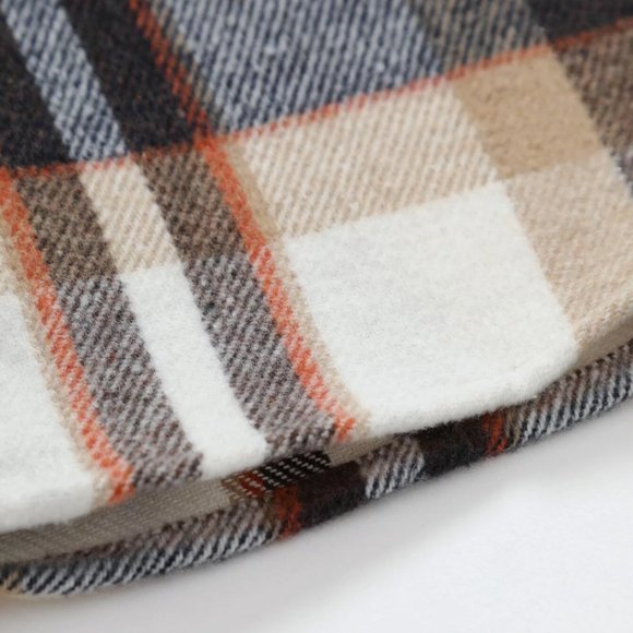 Preppy Plaid Print Men's Overcoat - Picture 5 of 9